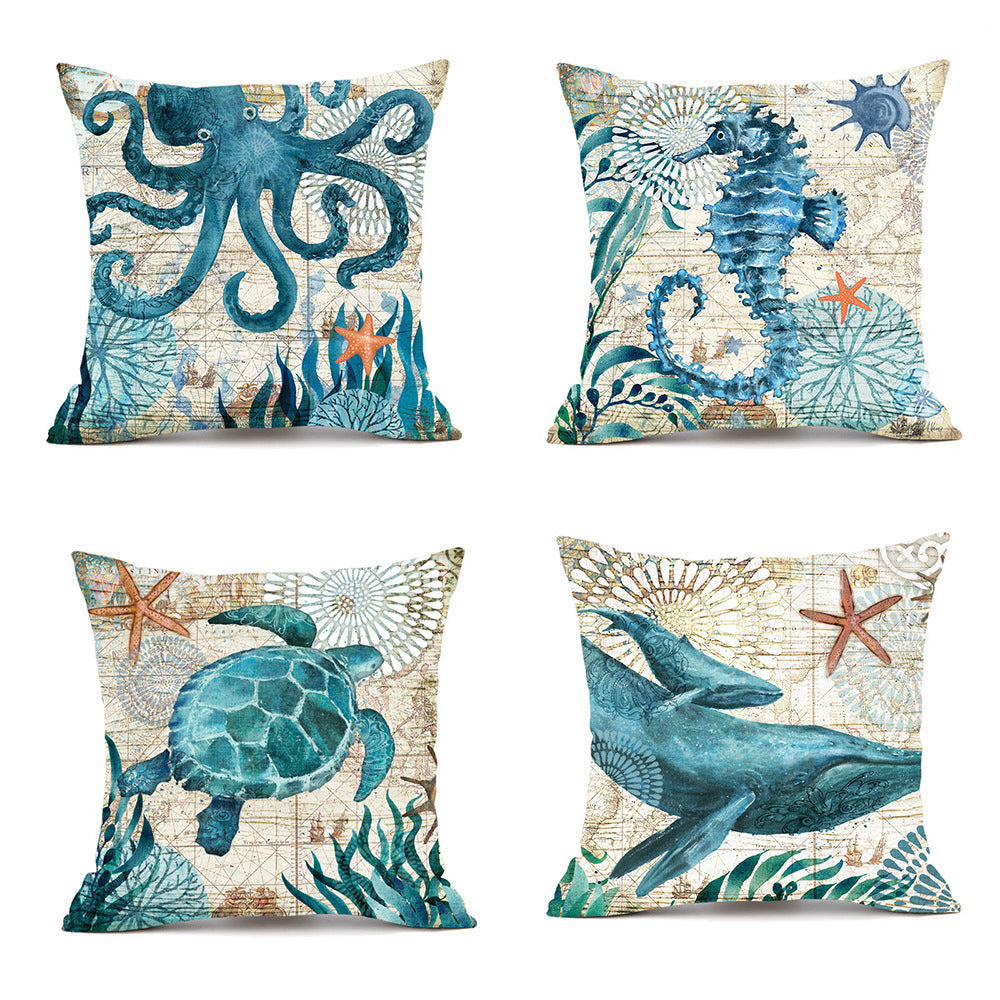 Cushion Covers Sea Turtle Printed