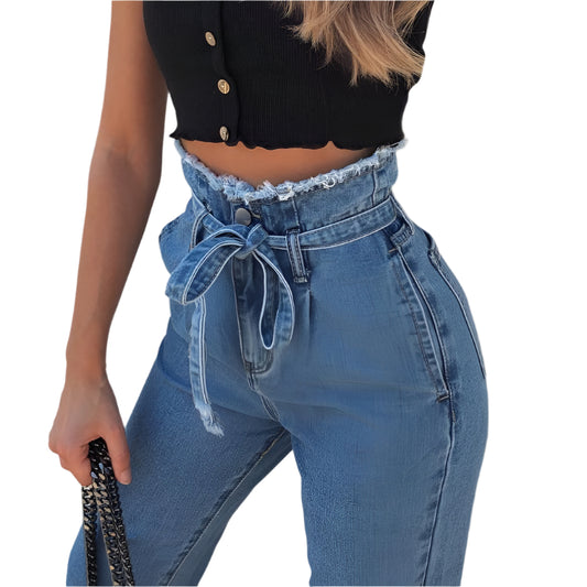 European And American Plus Size Denim Jeans For Women