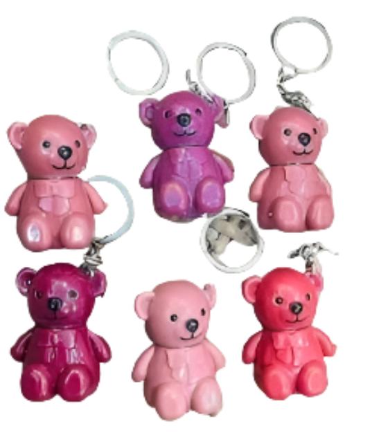 Lipstick 2 in 1 Keychain Bear Matte (Pack of 2, Assorted)