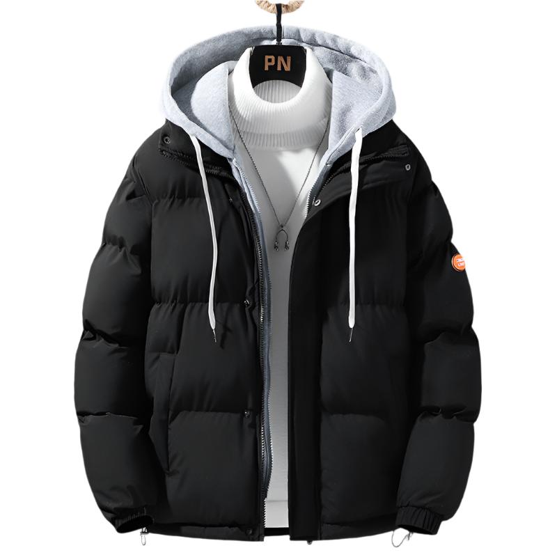 Fashion Hooded Jacket Men Winter Windproof