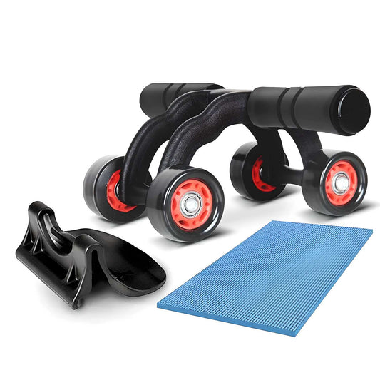 AB Wheel Roller Unisex 4-Wheel – Ultimate Core & Abdominal Workout Tool