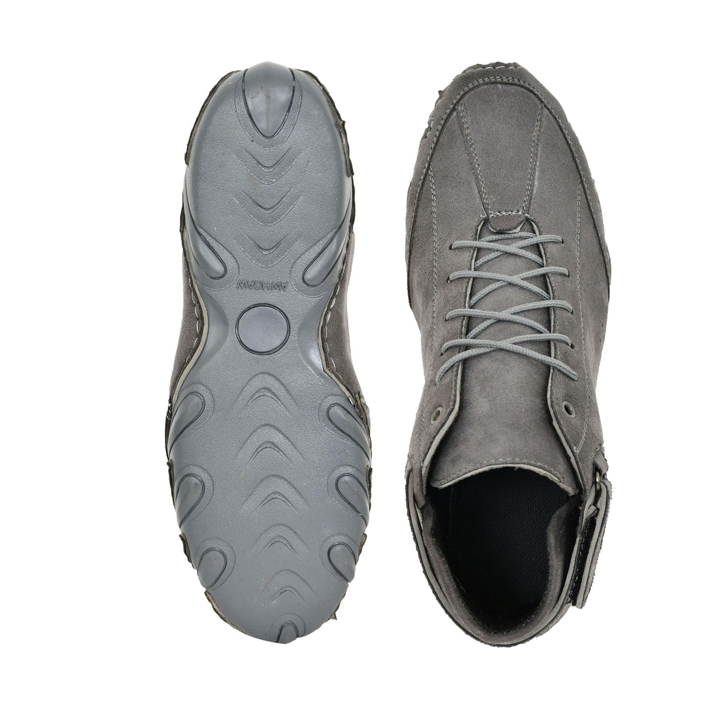 Chaussures décontractées en daim gris pour hommes