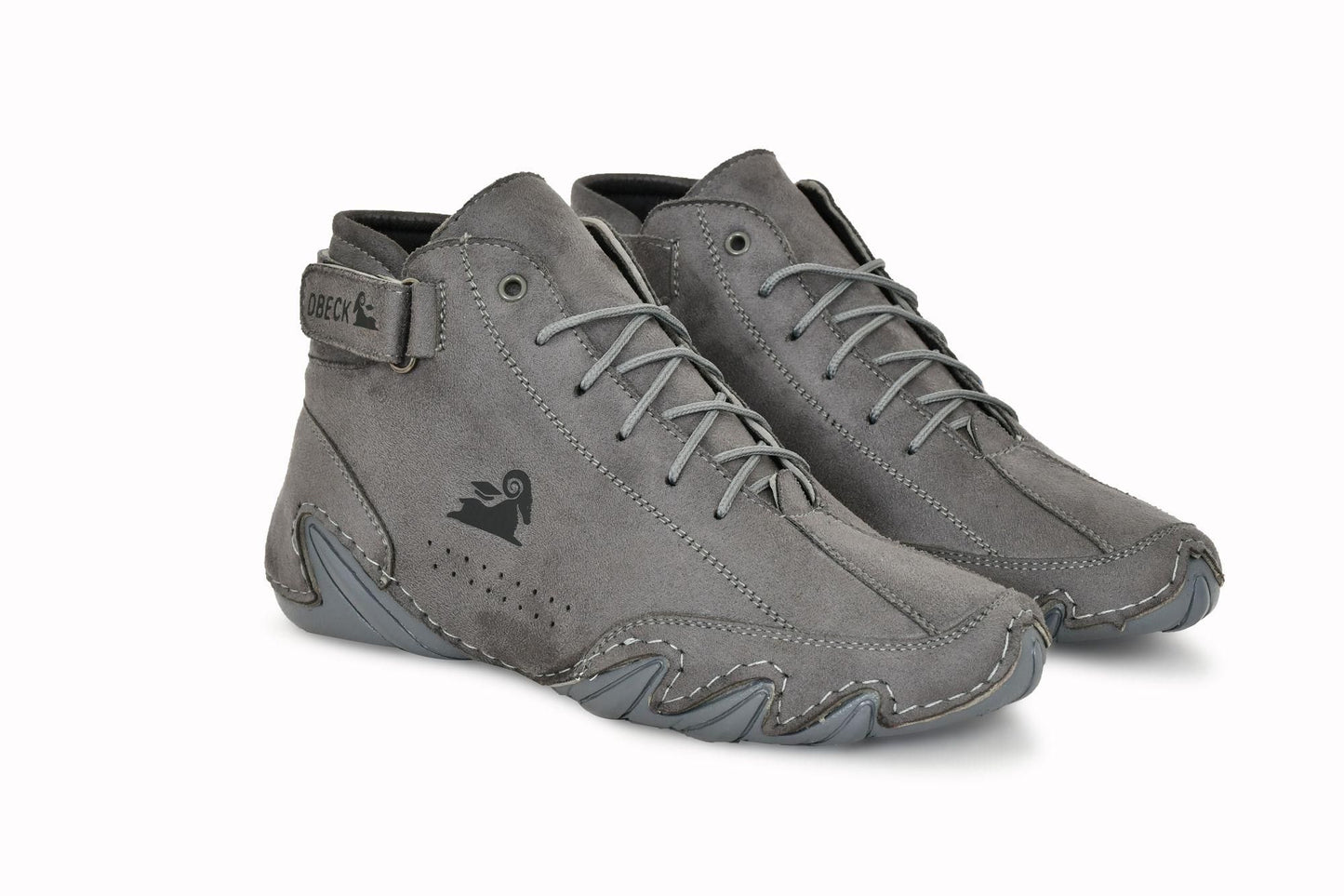 Chaussures décontractées en daim gris pour hommes