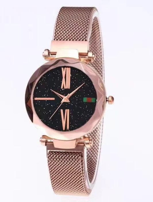 Luxury Women Watches Mesh Ladies Clock Magnet Buckle