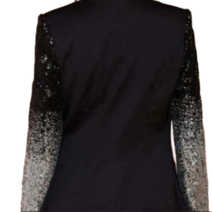 Womens Blazer with Sequins Sleeve